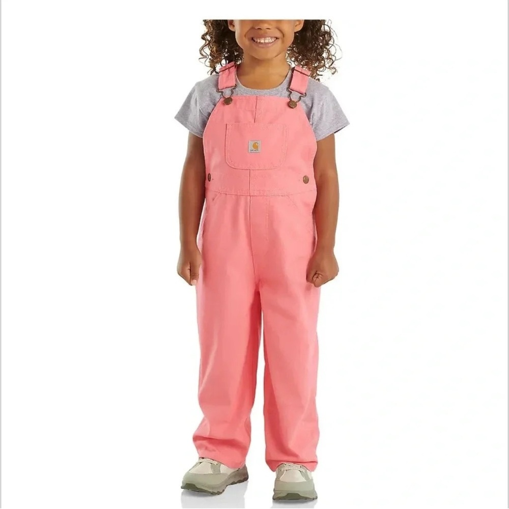 Carhartt Pink Canvas Overalls Size 4T